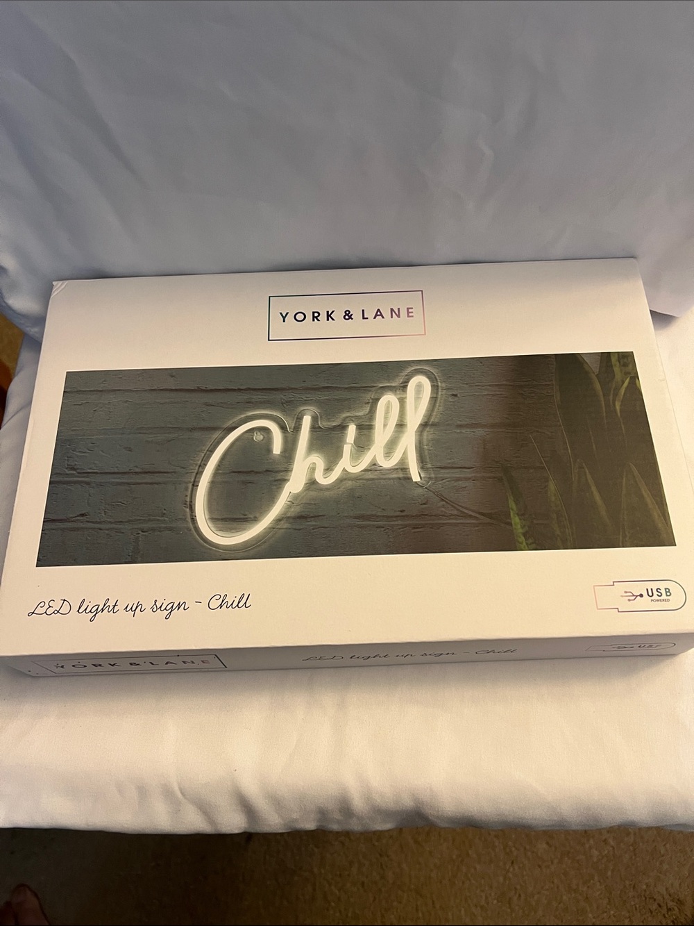 White "Chill" LED Wall Sign